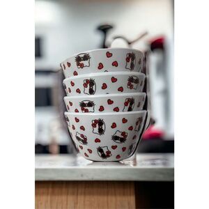 Hello Kitty Heart Mini Condiment/Dessert bowls (set of 4) NEW